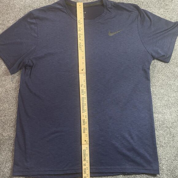 Nike Dri Fit Shirt Mens Extra Large Navy Blue Fitness Performance Crewneck XL - Picture 9 of 16
